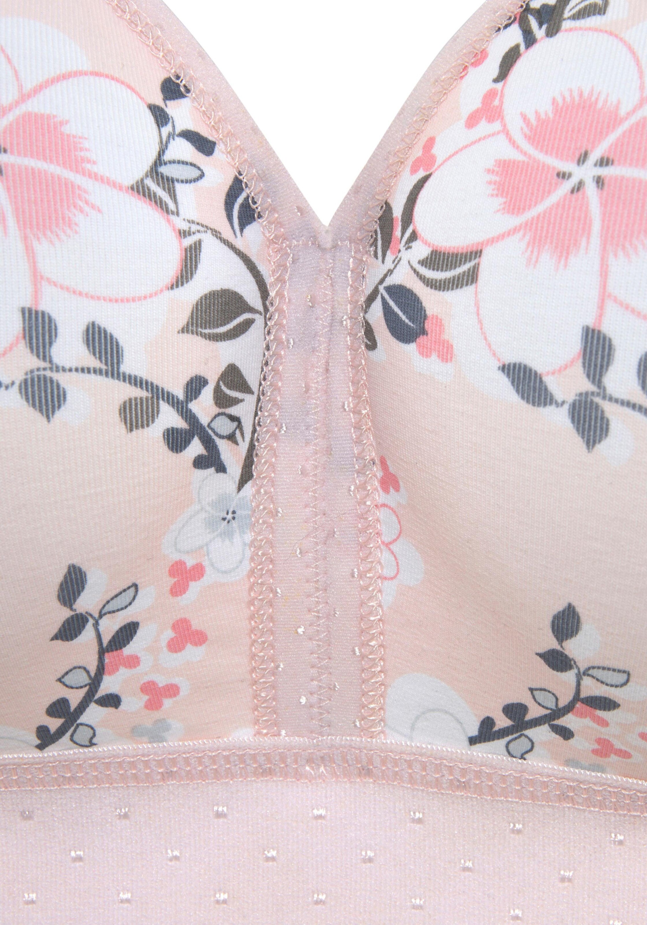 petite fleur Soft-BH in rosé-bedruckt+weiß