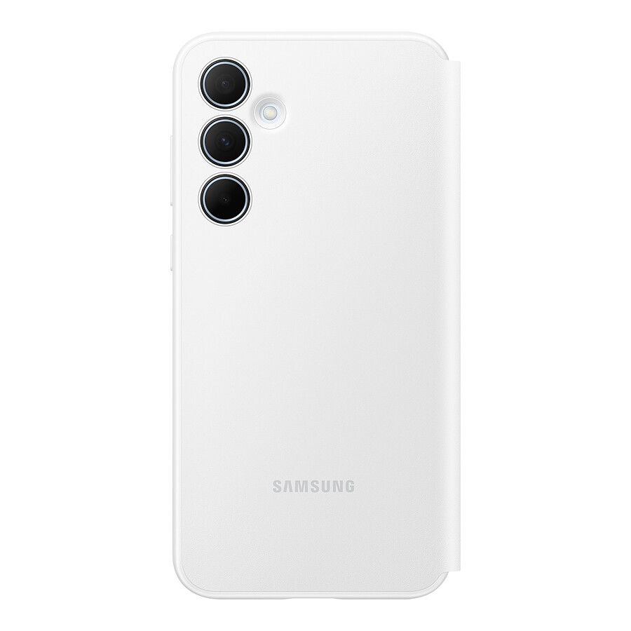 Samsung Étui Smart View Blanc avec porte-carte - Galaxy A35