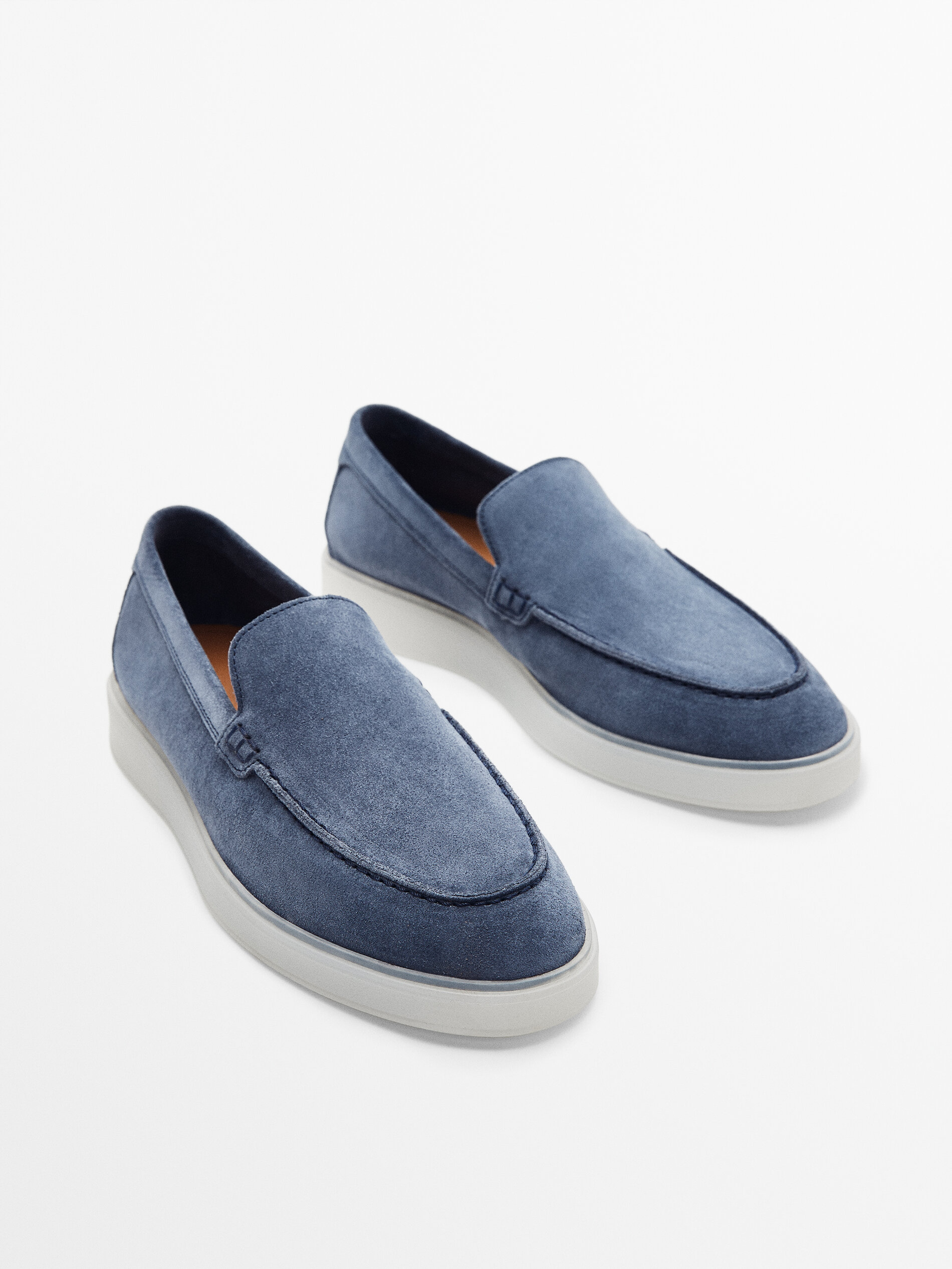 Mocassim de serragem translúcida para chão - Azul lavado
