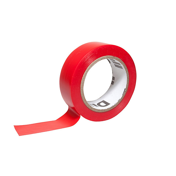 Ruban d'isolation électrique 19 mm x 10 m rouge