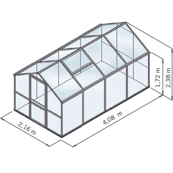 KGT Gewächshaus Galant IV, ESG + HKP