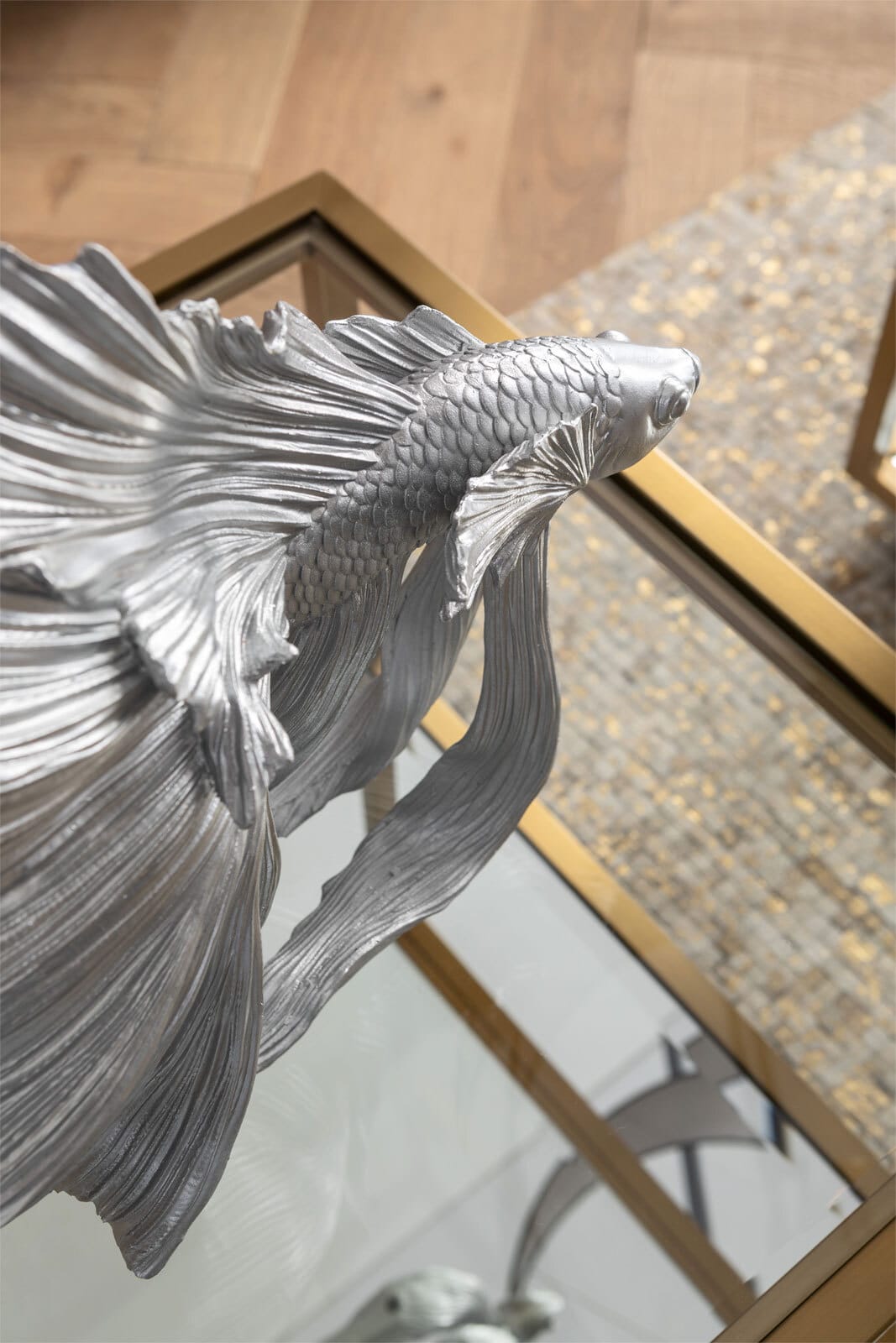 KARE DESIGN Dekofigur BETTA FISH silberfarbig