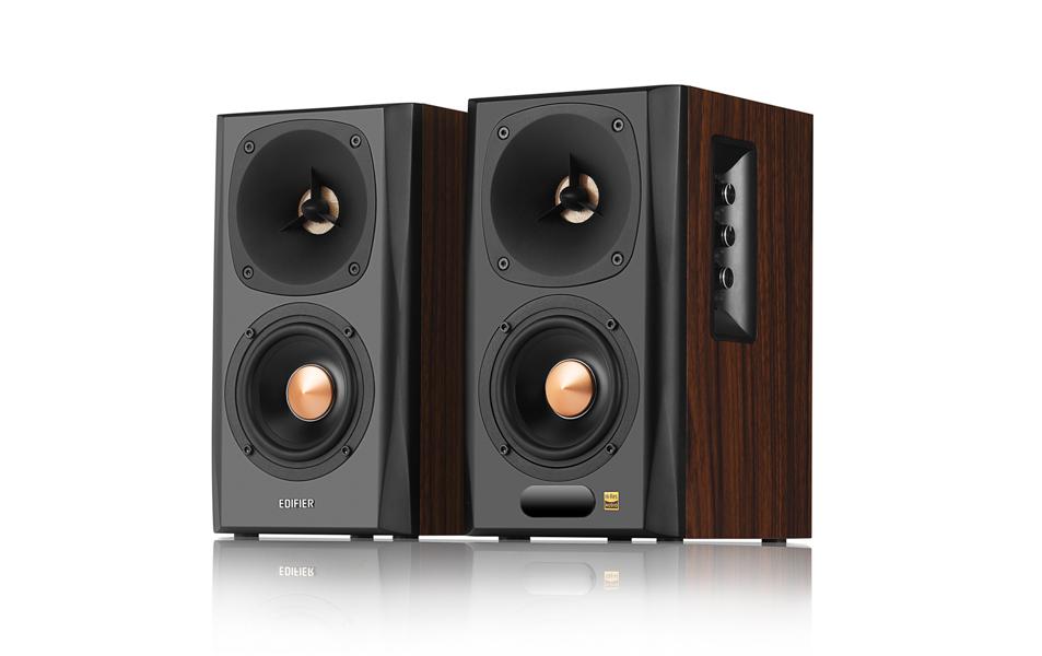Regallautsprecher Paar S360DB Braun<br>Hi-Res zertifiziertes 2.1 Audio-System mit diversen Eingangsoptionen