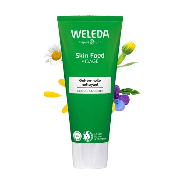 Gel de limpeza em óleo orgânico Weleda Skin Food 75ml