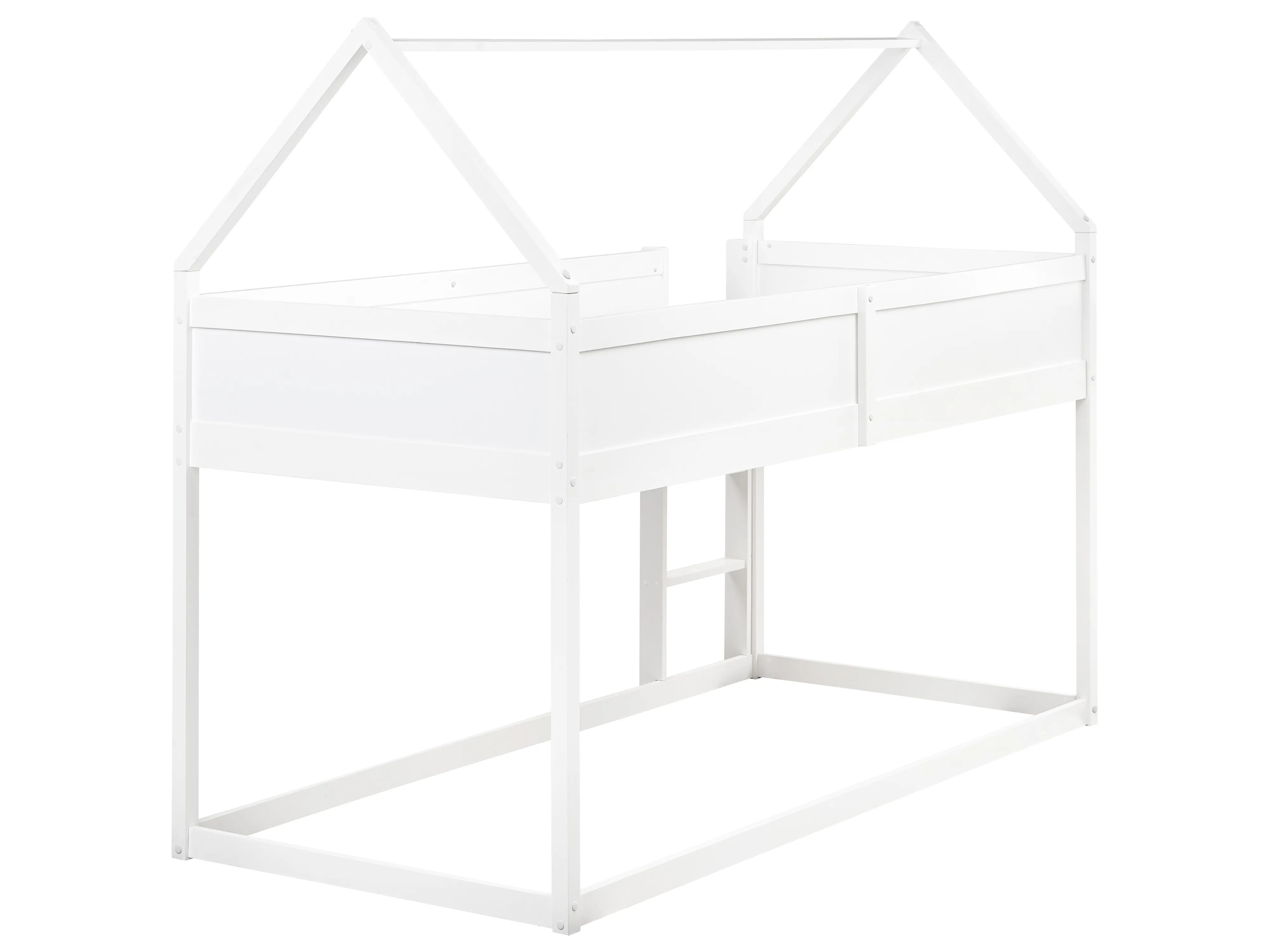 Verhoogd bed Huis Dennenhout DIENNE 90 x 200 cm Wit