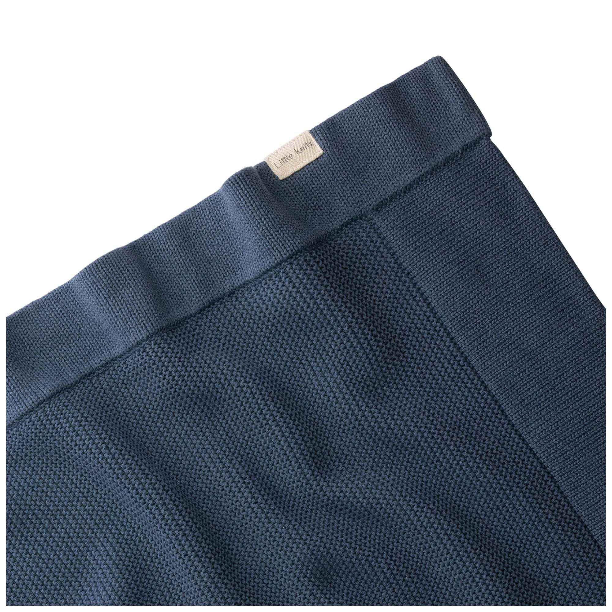 Prénatal ledikantdeken Little Knits blauw