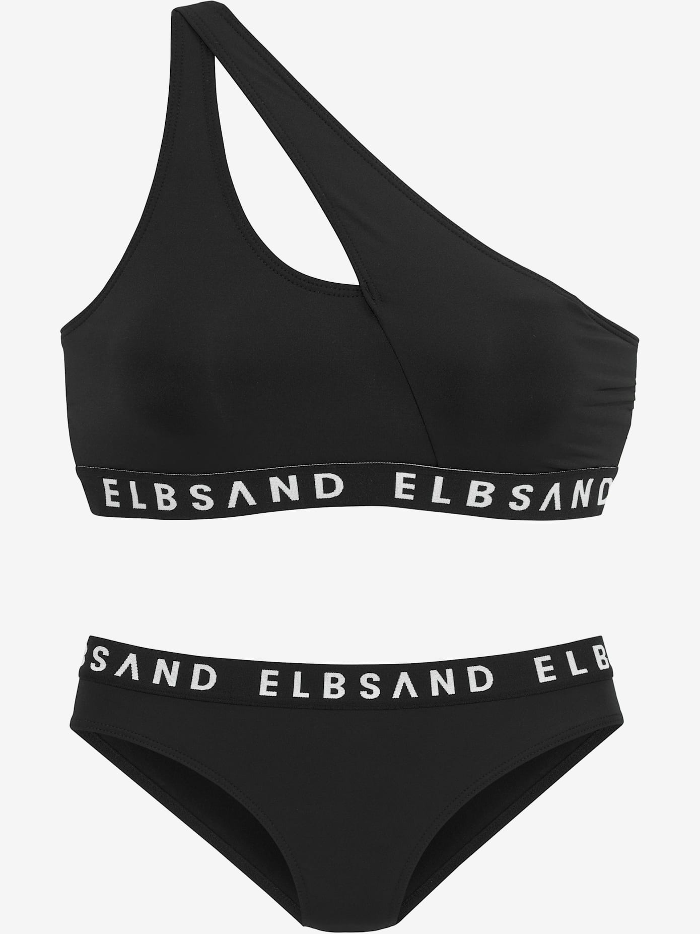 Bikini bustier ruban élastique avec marque inscrite