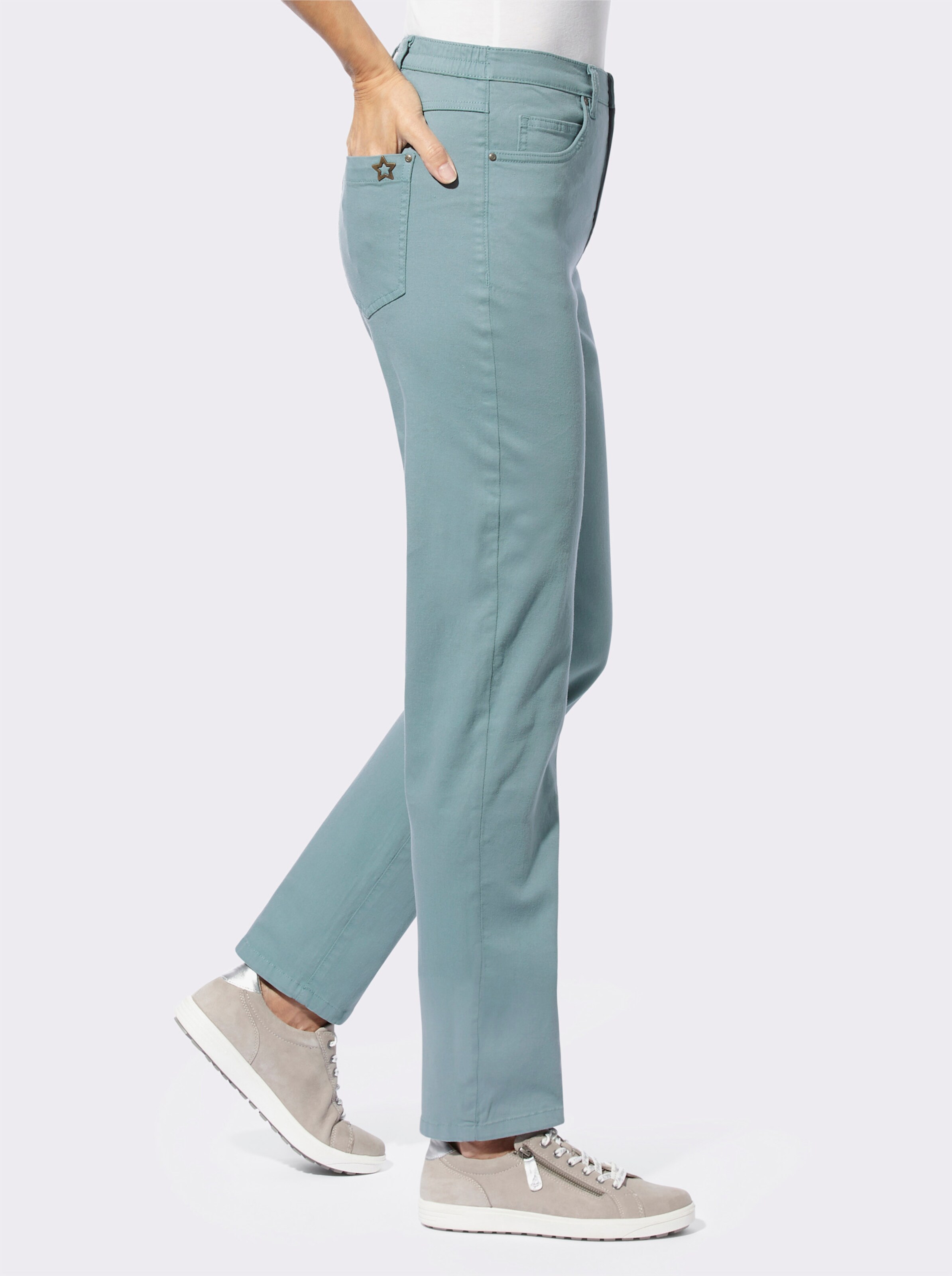 5-Pocket-Hose mit seitlichem Dehnbund