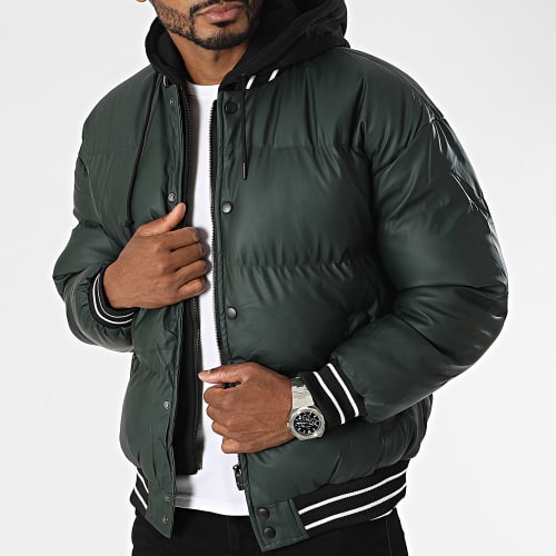 Veste Capuche Vert Kaki