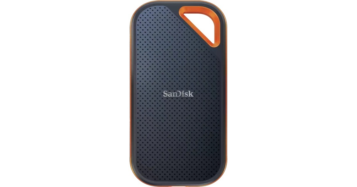 SanDiskExtreme Pro Portable V2, 4 TB externe SSD  (Zwart/oranje, SDSSDE81-4T00-G25, USB-C)