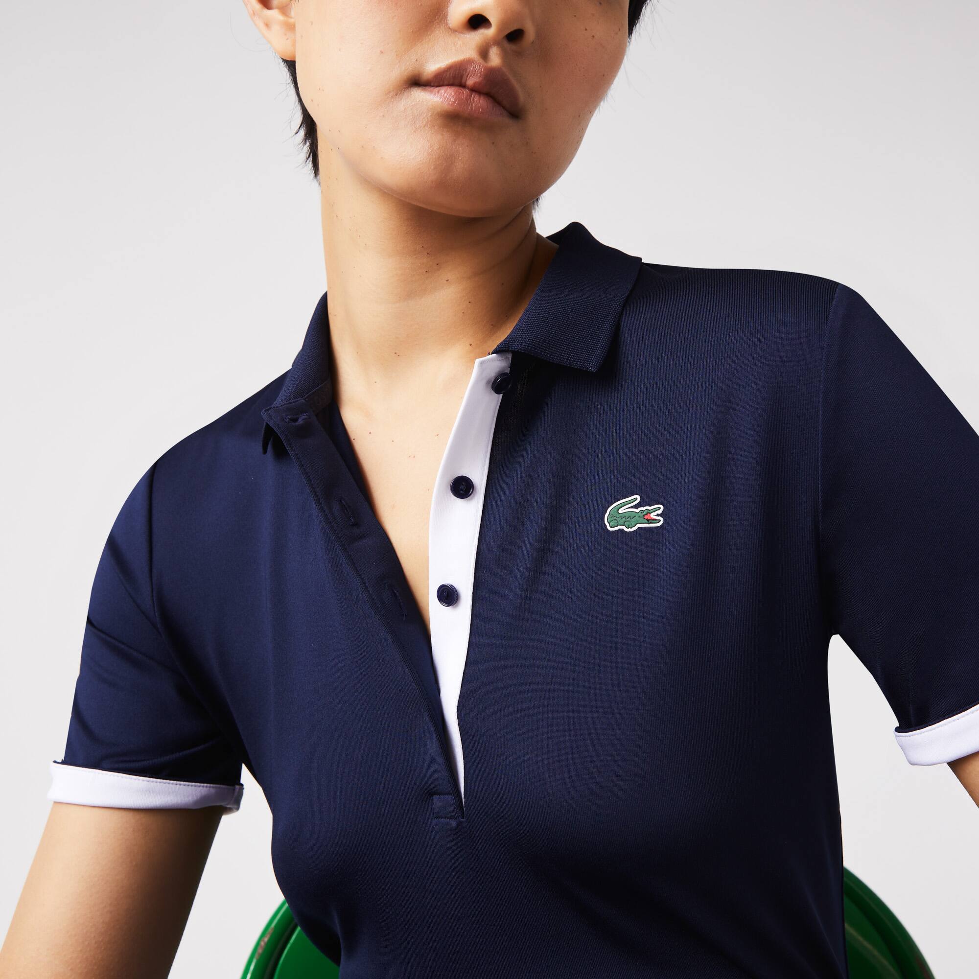 Polo Golf Lacoste SPORT stretch et respirant Manches Courtes - Bleu - Lacoste - Femme