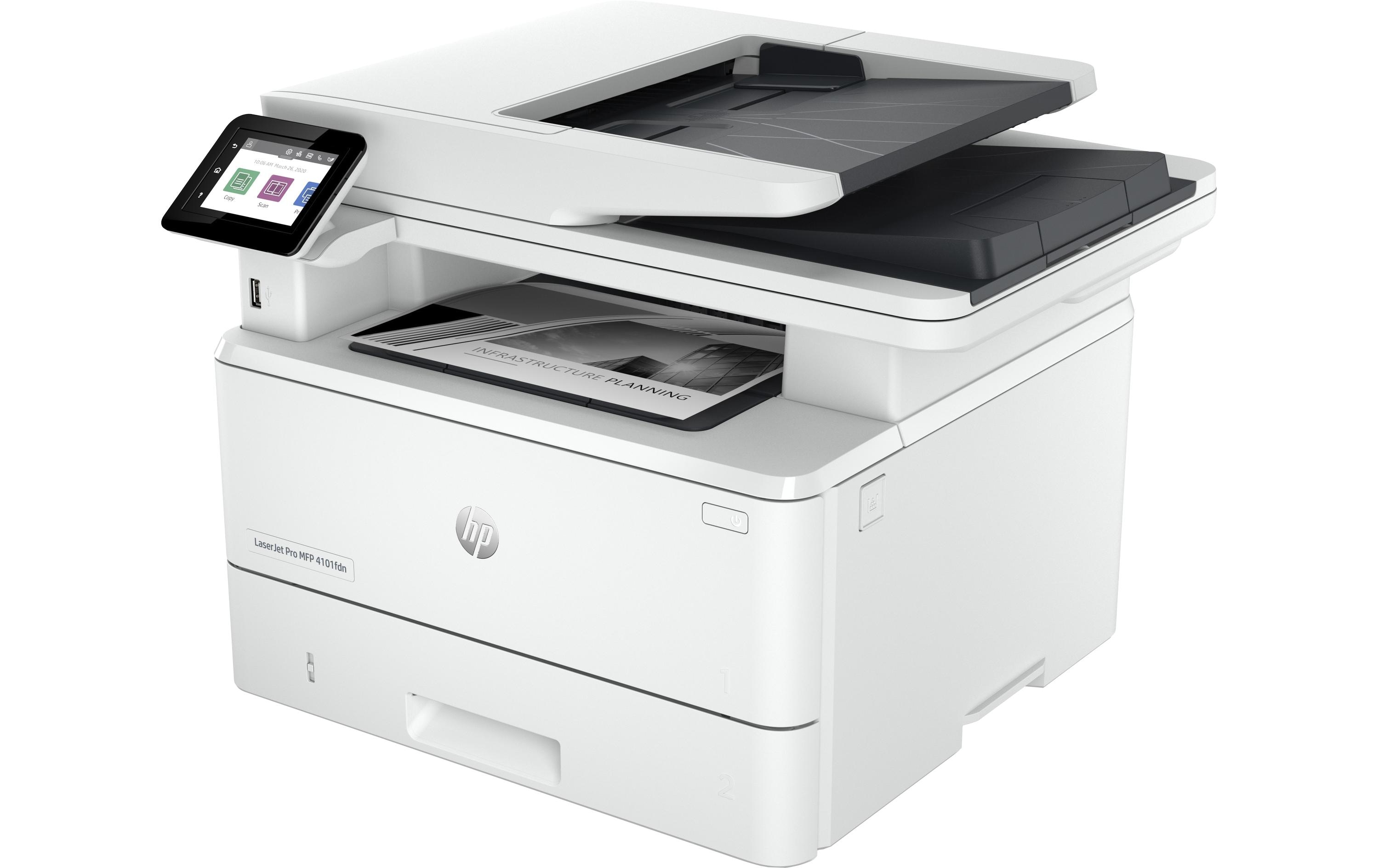 Multifunktionsdrucker LaserJet Pro MFP 4102fdw<br>Schwarzweiss-Laser-Multifunktionsdrucker für den Office-Bereich