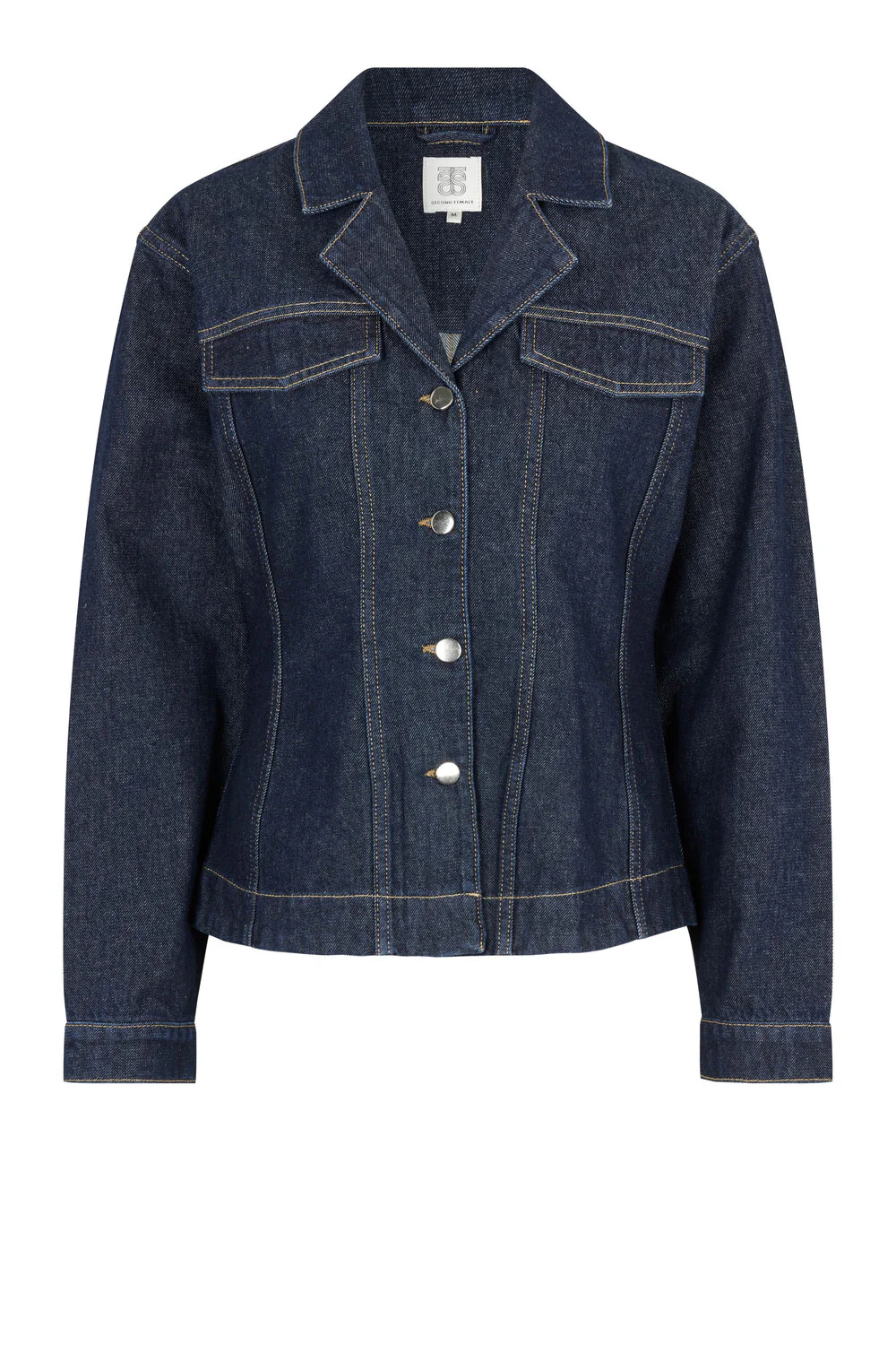 Second Female  Columbus denimjakke - Dark blue denim