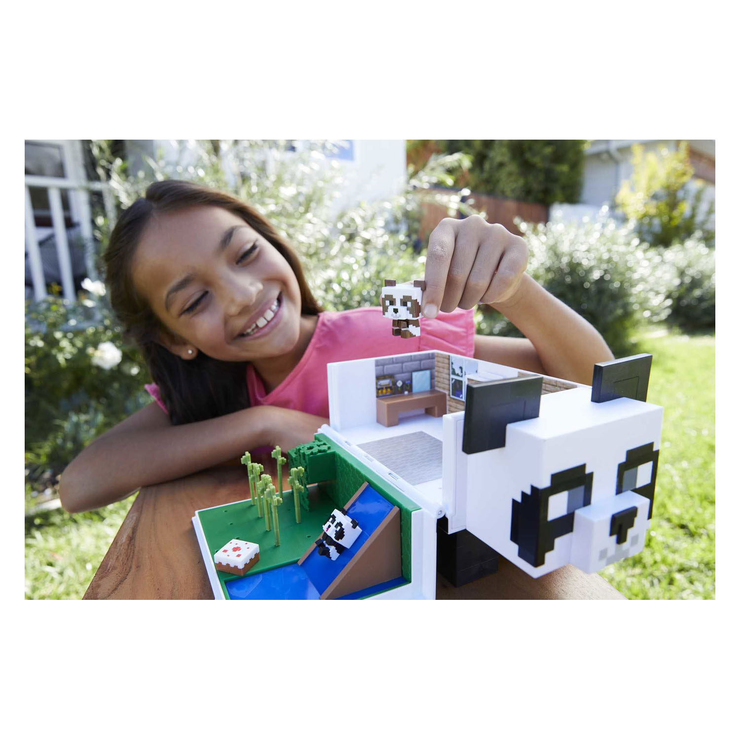 Minecraft MOB Hoofd Mini Panda Speelhuis Speelset