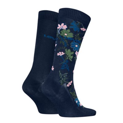 Chaussettes adulte talon et pointe renforcés en coton doux - Lot de 2 LEVIS