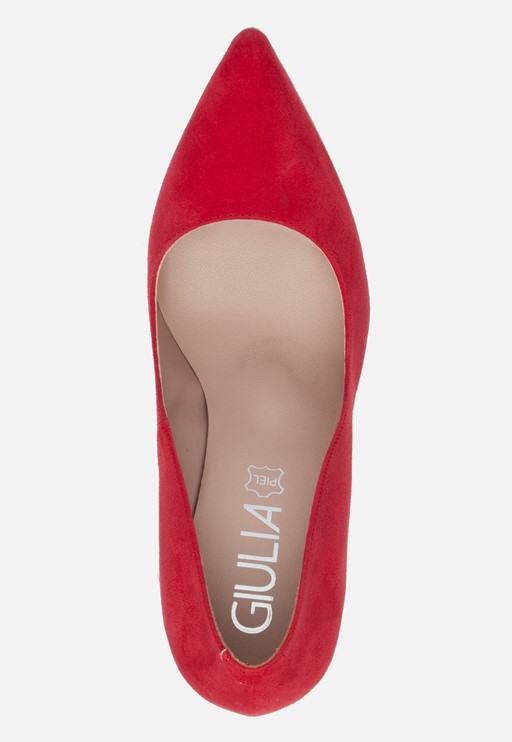 Giulia Pumps rood Imitatiesuede