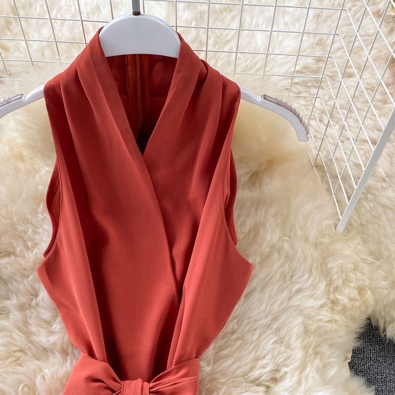 Yearnin - Mouwloze jumpsuit met sjerp