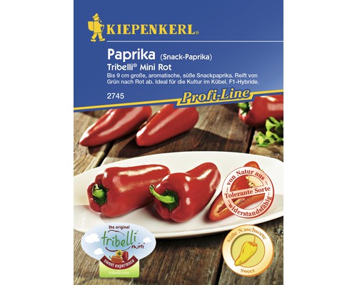 Snackpaprika 'Tribelli mini' rood Kiepenkerl groentezaden