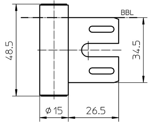 Simonswerk Variant kozijndeel V 8000WF vernikkeld staal