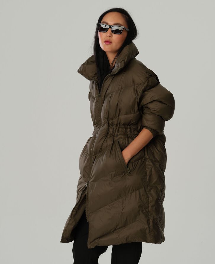Sand Noor Long Down Coat Grøn