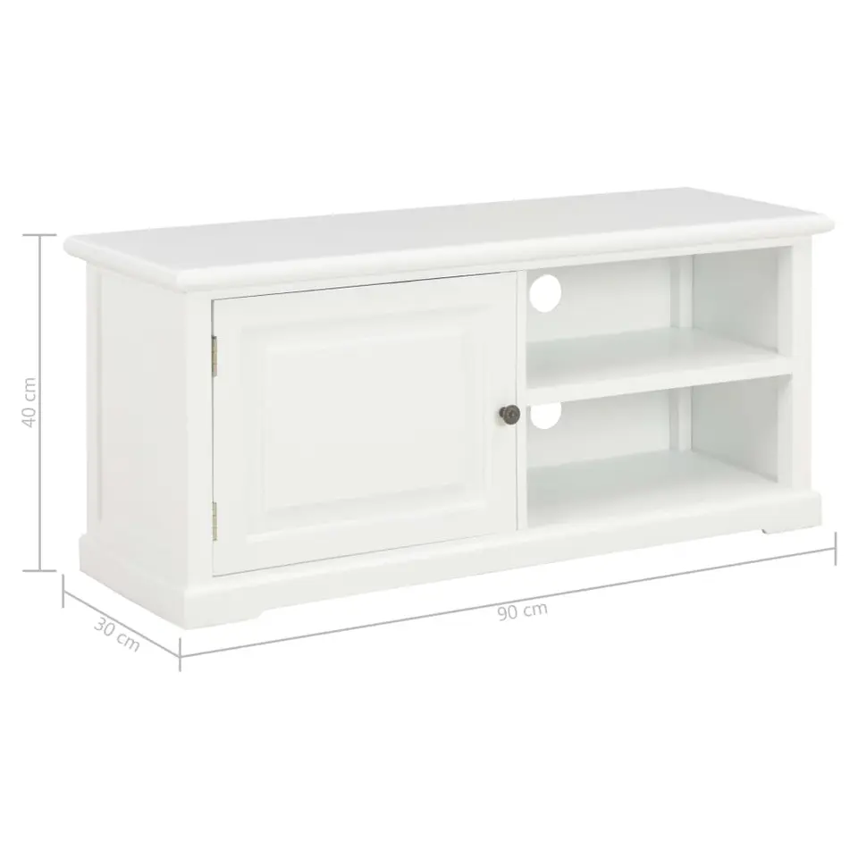 vidaXL - Tv-meubel - Wit - Hout