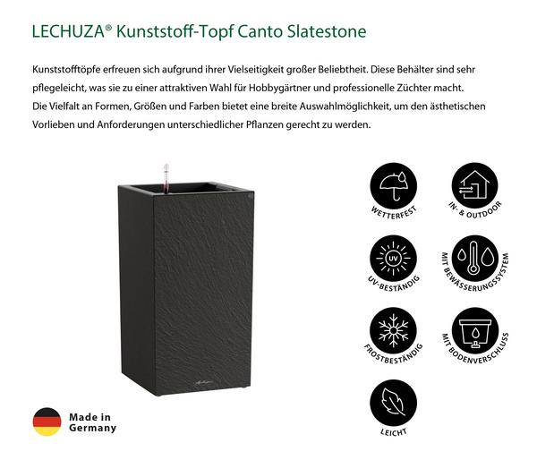 LECHUZA® Kunststoff-Topf Canto Slatestone