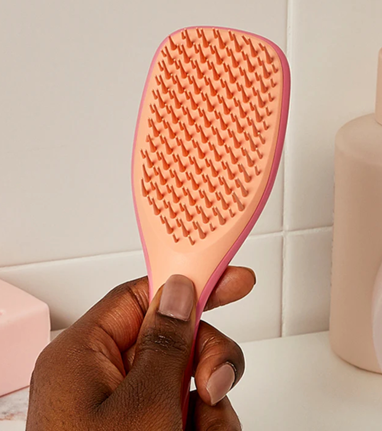 Tangle Teezer - Mini escova de cabelo The Ultimate Detangler - Salmon Pink & Apricot