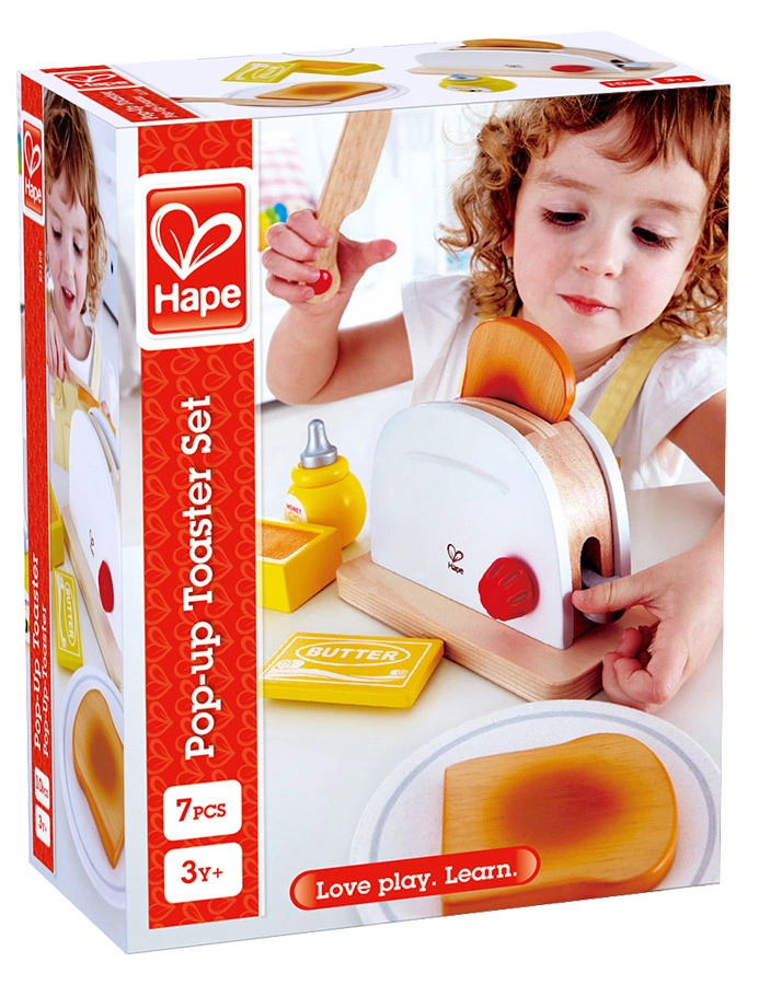 Pop-Up-Toaster-Set 7-teilig aus Holz