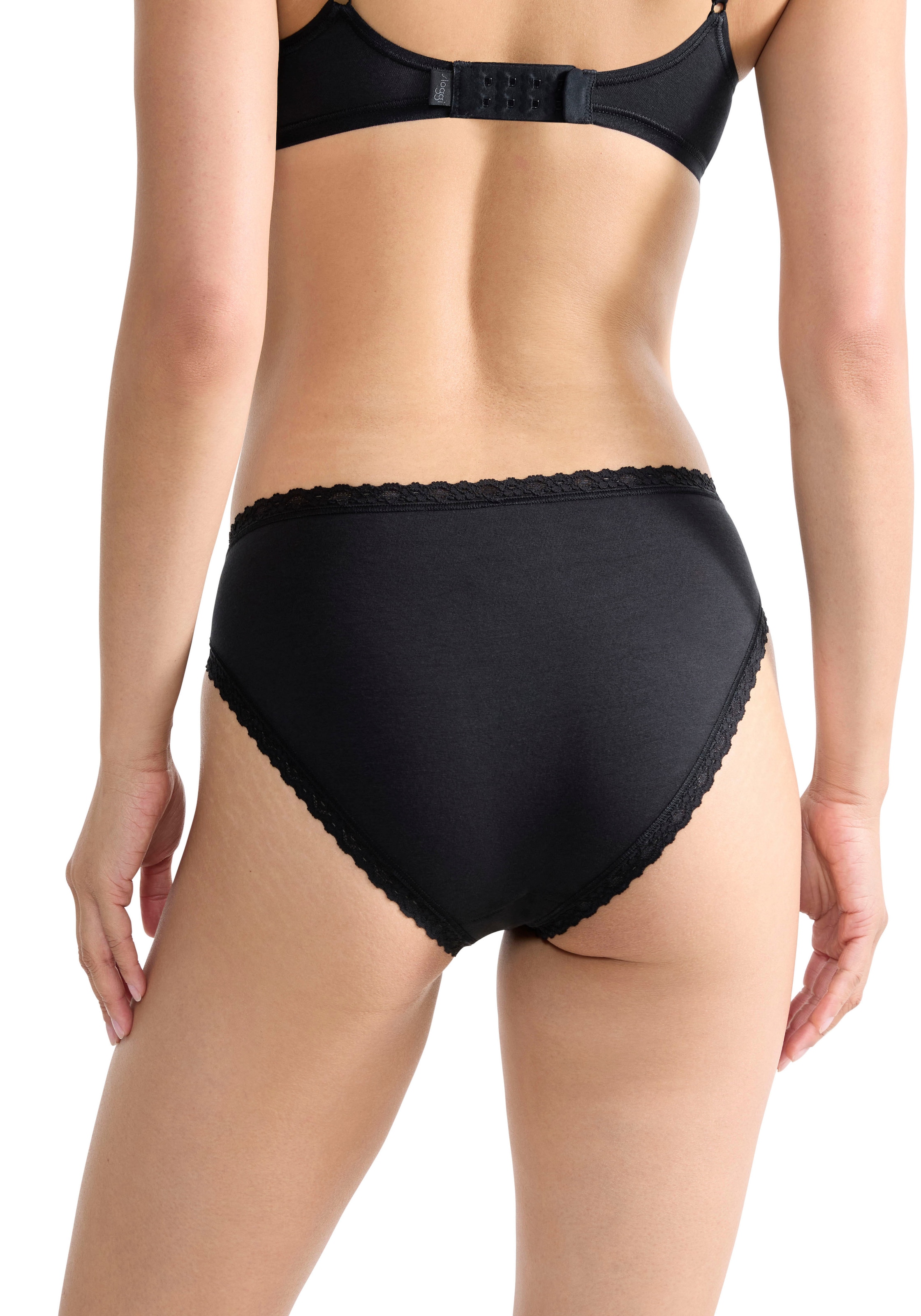 sloggi Taillenslip »24/7 Cotton Lace«, edle Spitze, flache Nähte, Baumwollmischung, weich, femininer Look