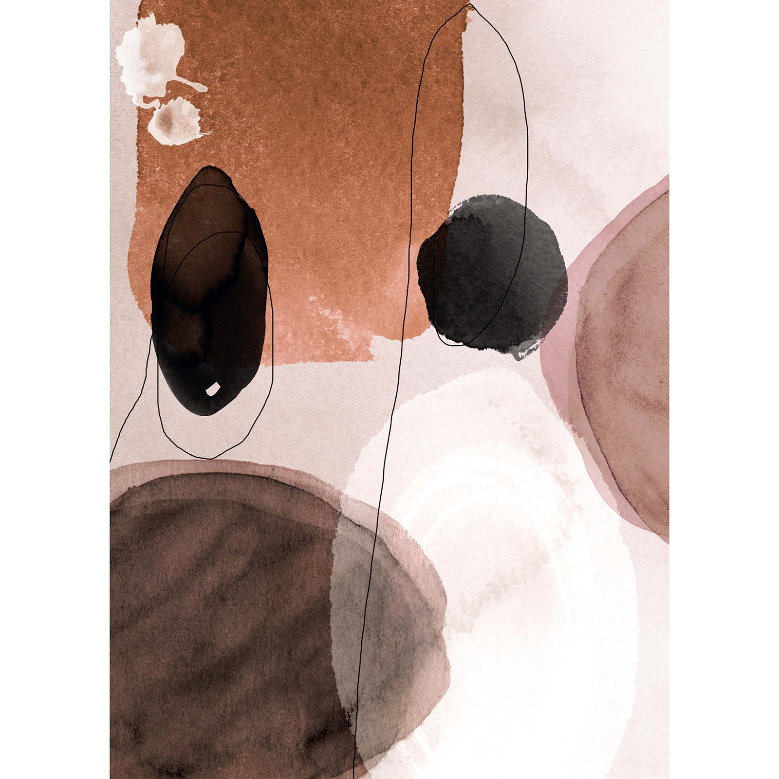 Gerahmtes Bild WATERCOLOURS - 50x70 cm