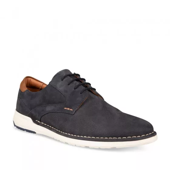 Derbies MARINE DENIM SIDE CUIR