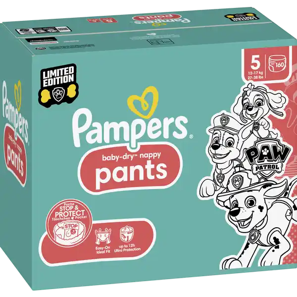 Baby Dry Nappy Pants Gr. 5 (12-17kg) Monatsbox Paw Patrol