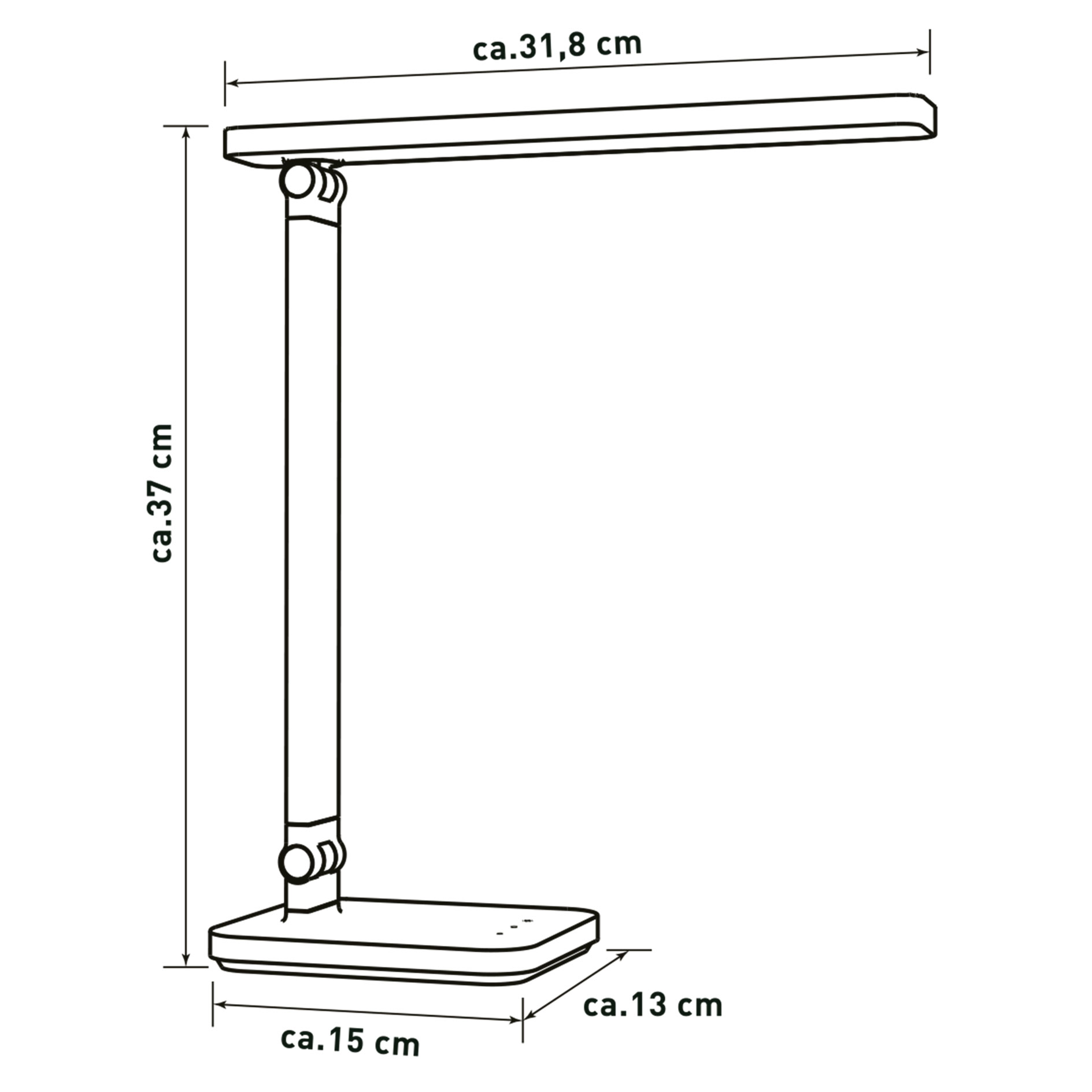 LAMPURA LED-Schreibtischleuchte - weiß - USB-Kabel