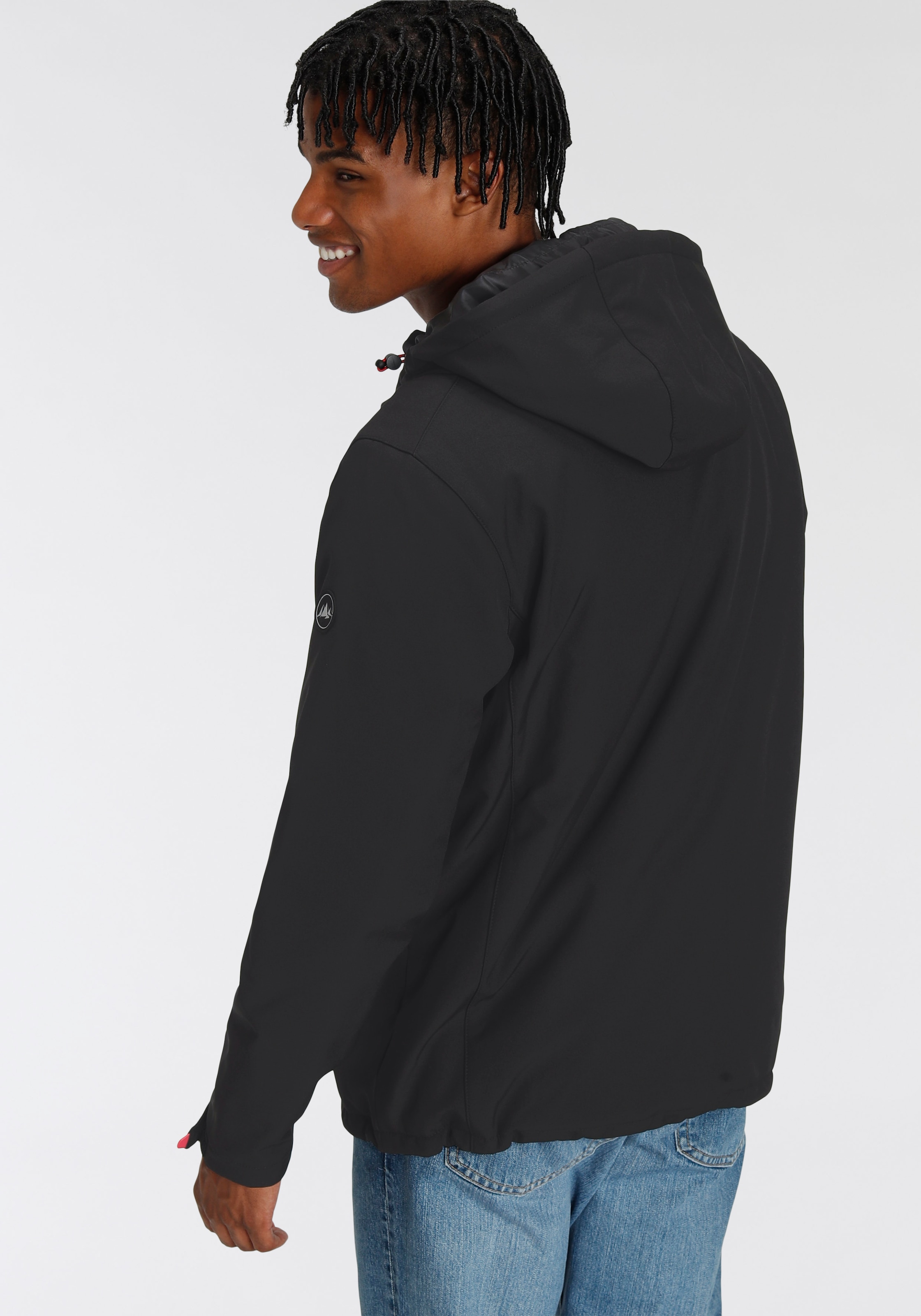 Polarino Winterjacke mit Kapuze für kalte Temperaturen,  aus Softshell,  mit Kapuze,  viele Taschen