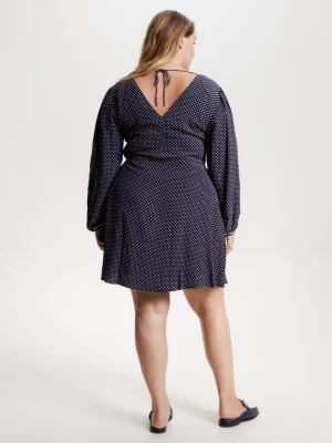 Vestido Curve com estampa de bolinhas e decote em V