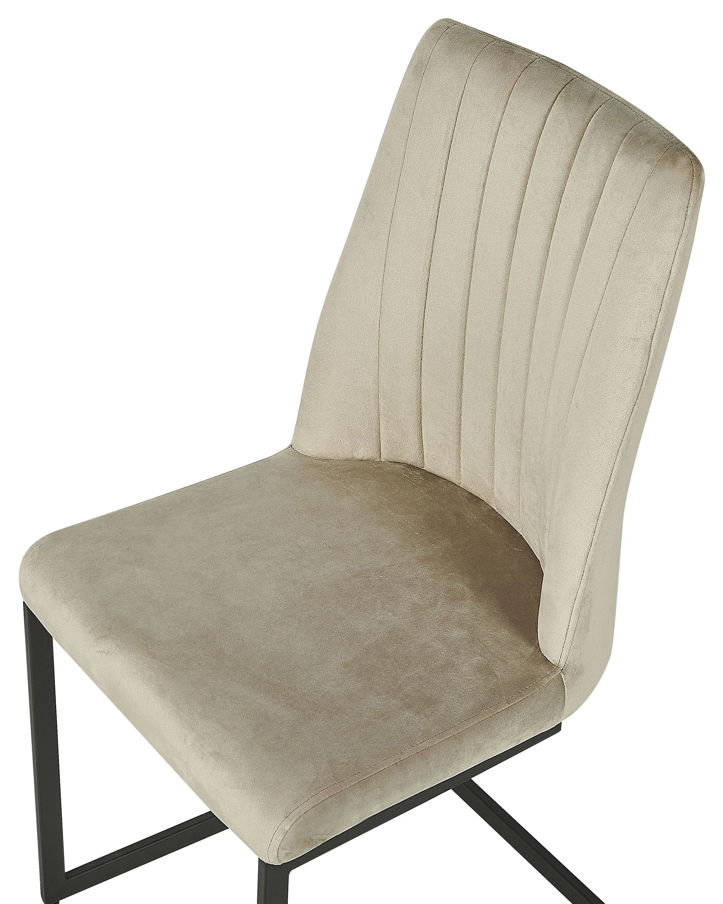 Set van 2 eetkamerstoelen LAVONIA Fluweel Taupe