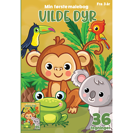 Min første malebog - vilde dyr