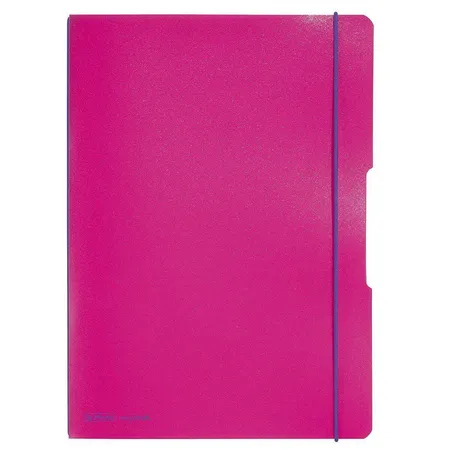 Herlitz Notizheft DIN A4, flexibel, je 40 Blatt kariert + liniert, pink