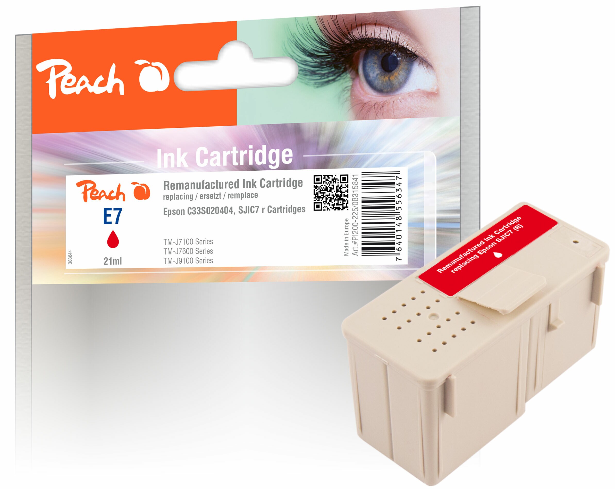 Peach ESJIC6/7 Druckerpatrone rd ersetzt Epson SJIC7R, C33S020405 für z.B. Epson TMJ 7100, Epson TMJ 7600 (wiederaufbereitet)