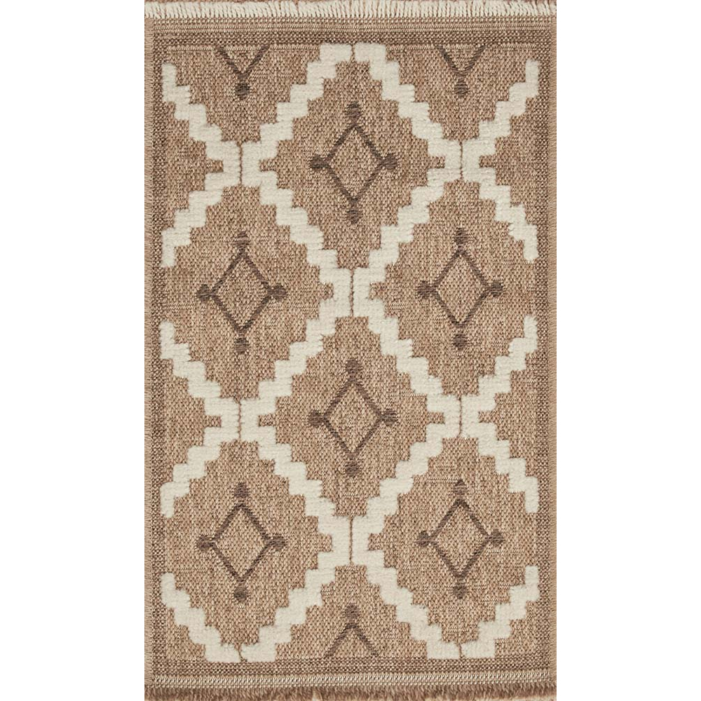 Tapis intérieur extérieur aspect jute marron tulum 9041 180 x 67 cm