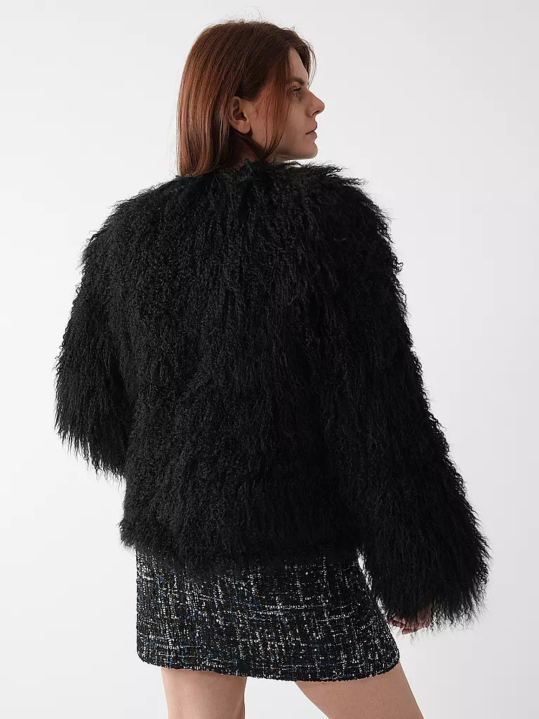 MEOTINE Felljacke schwarz