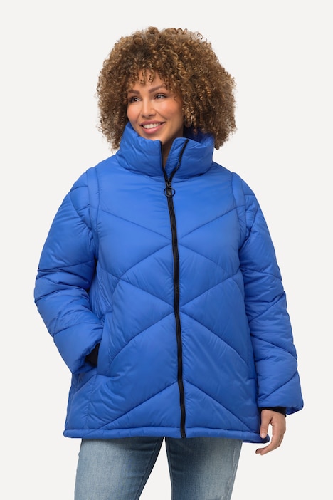 HYPRAR 2-in-1-Pufferjacke, Ärmel abnehmbar, Stehkragen
