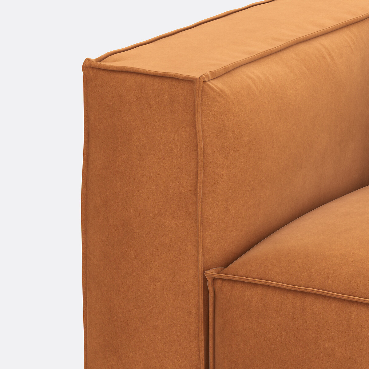 LA REDOUTE INTERIEURS<br>Puff modular de 3 lugares, veludo vintage, Seven