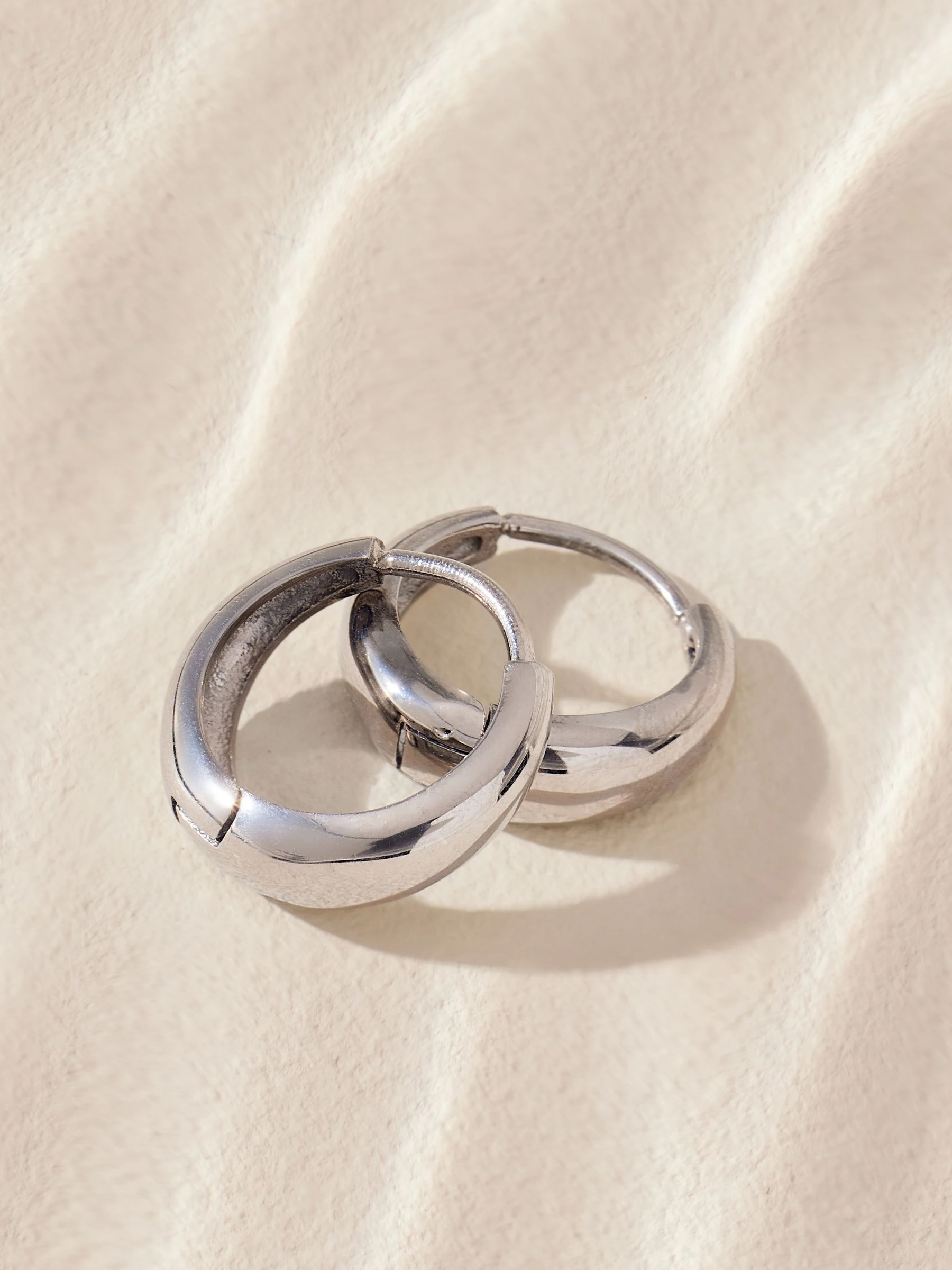 Zilverkleurig - Stainless Steel Huggie Hoop Earrings