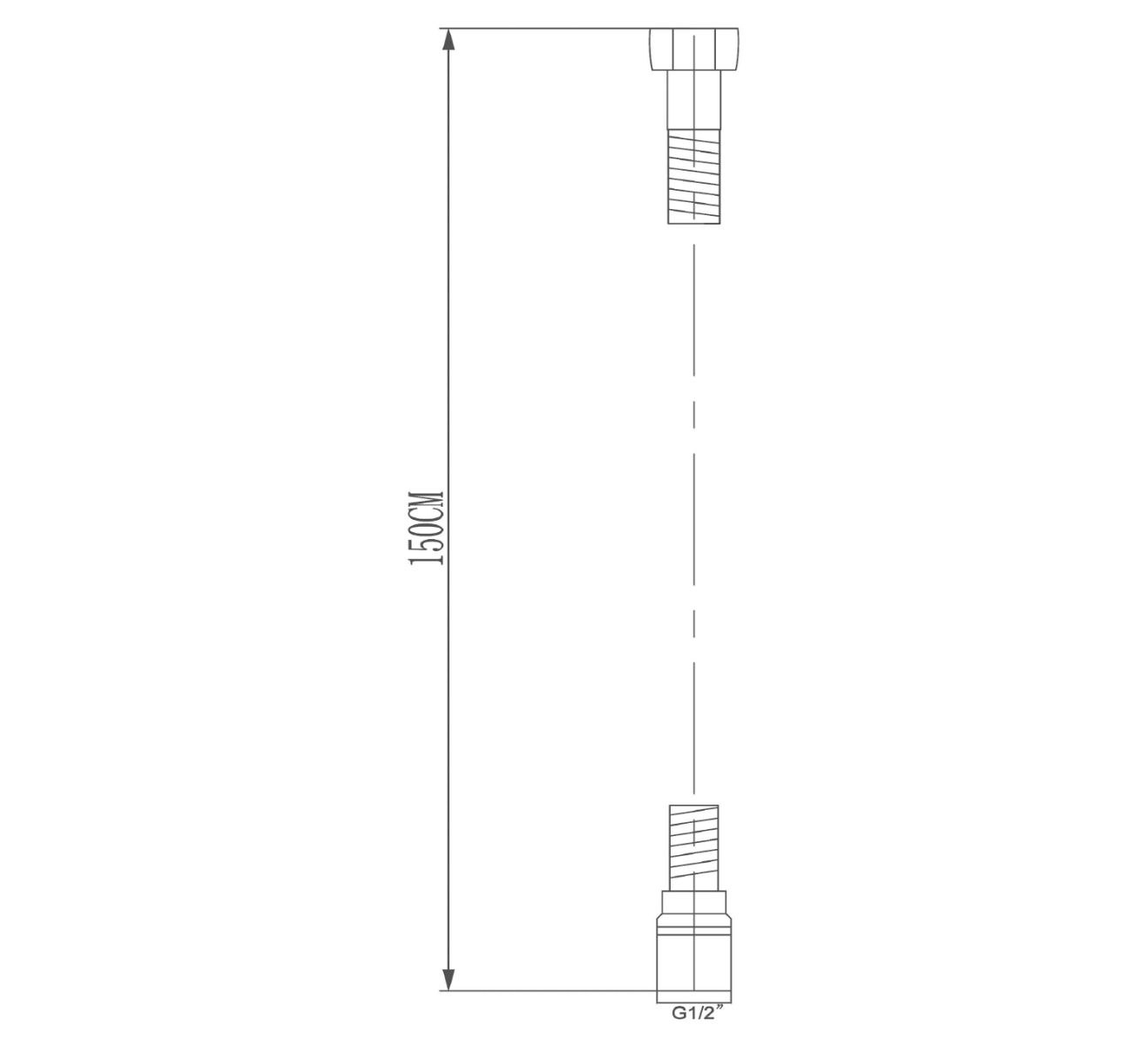 Sapho Softflex doucheslang 150cm chroom