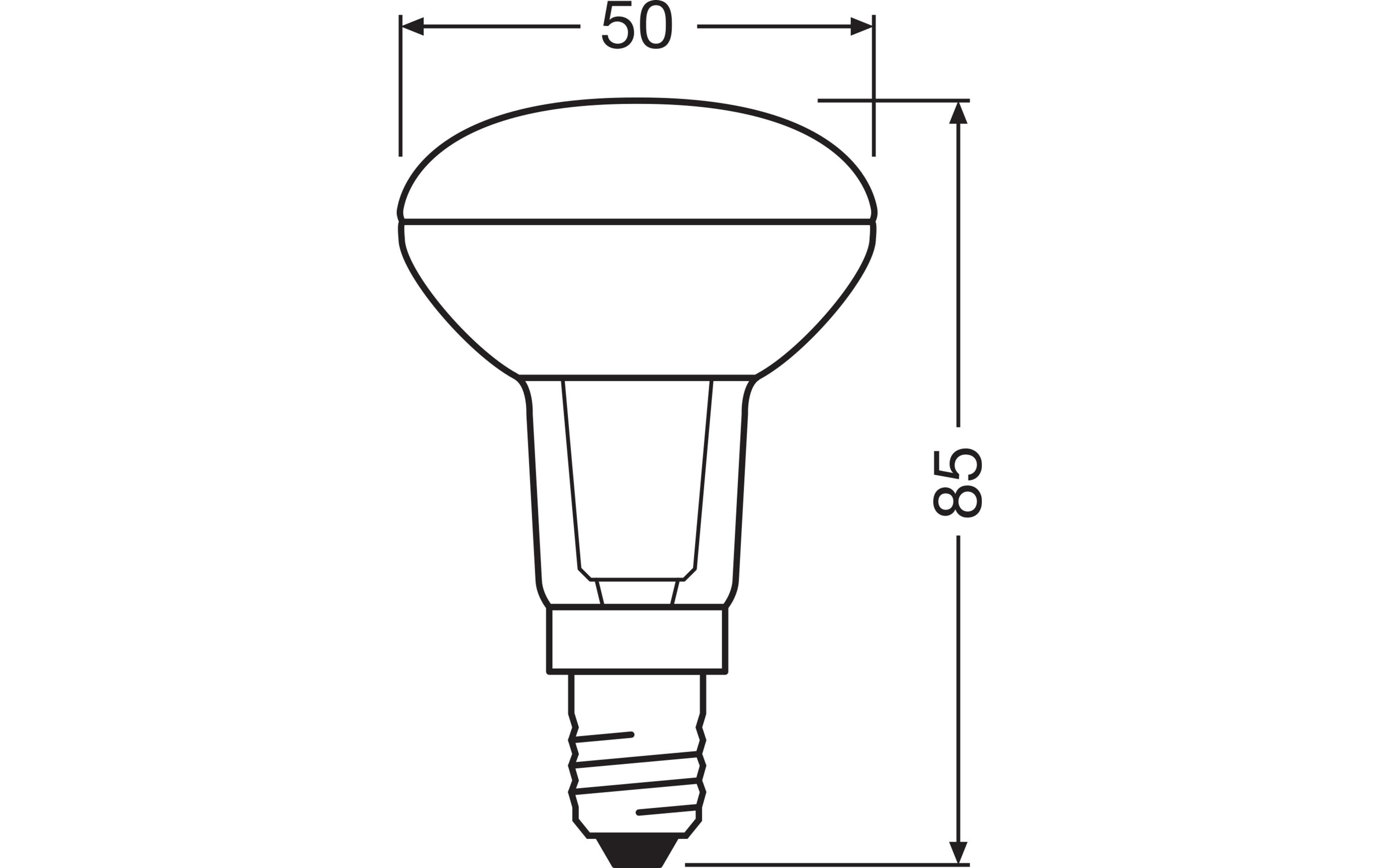 Lampe Star R50, 1.5W, E14 WarmweissLED-Reflektorlampen R50 mit Retrofit-Schraubsockel