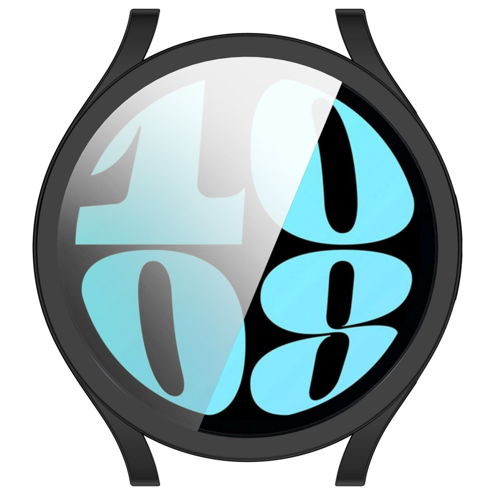 Samsung Galaxy Watch 6 (44mm) Galvanisierte Gummi Bumper Hülle - Schwarz
