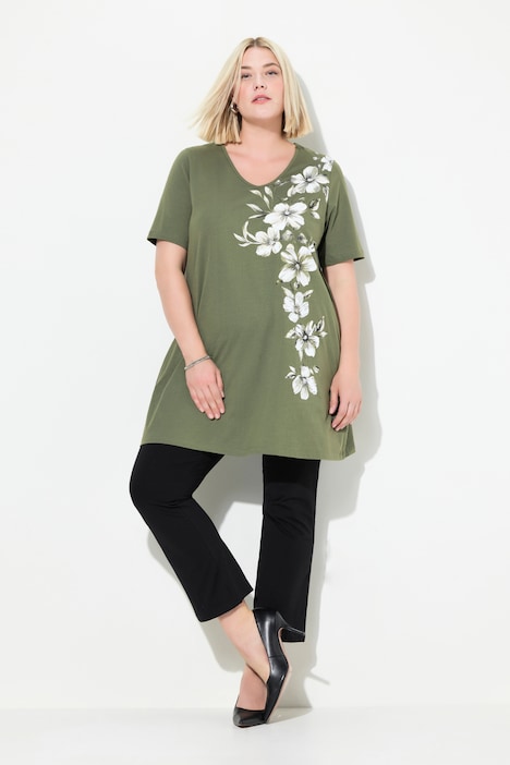 Longshirt, A-Linie, Motivdruck