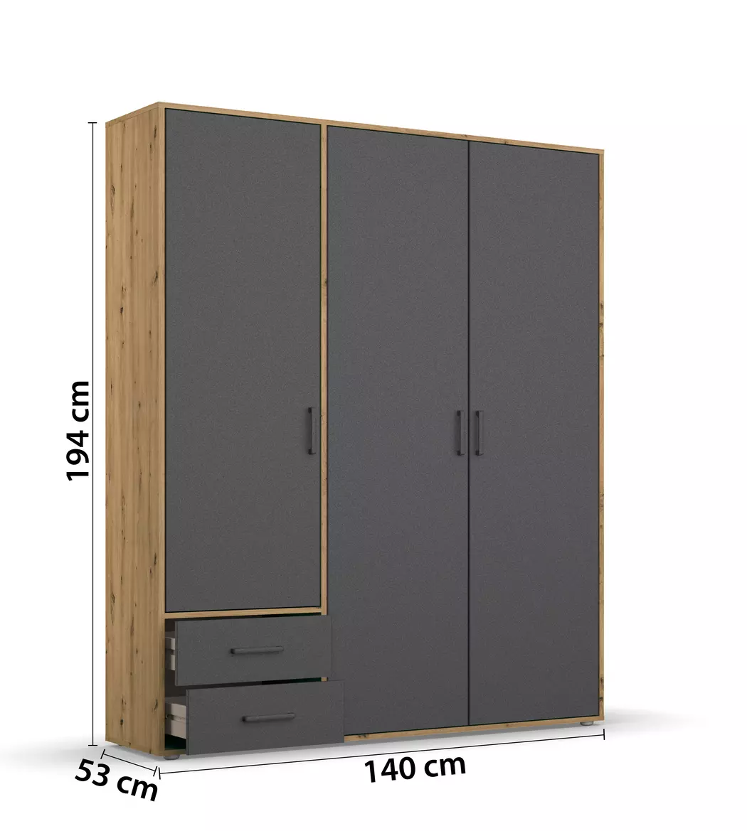 Kleiderschrank Voyager 140 x 194 cm