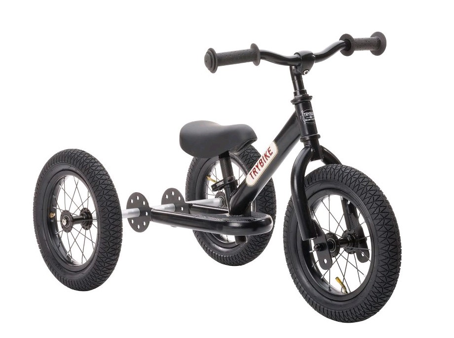 Trybike - 3 hjulet Løbecykel, Sort Sort